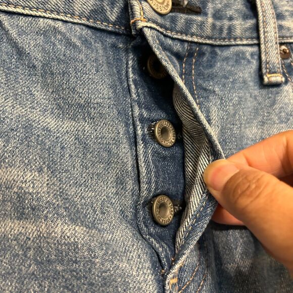 Moussy Vintage Jeans Womens 29 Blue Selvedge Button Fly Slim Leg Ankle Japan - Picture 5 of 10